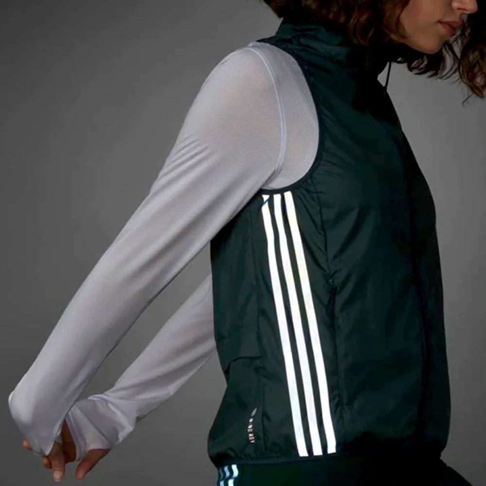 Adidas Vest - Green Striped NWT* - Picture 1 of 9